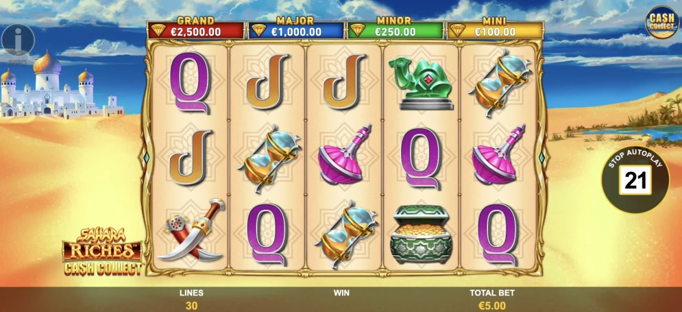 Sahara Riches Cash Collect Slot